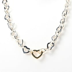 Tiffany TIFFANY Heart Link Necklace Sv.925 K18YG 41cm A-156625