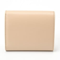 CELINE Triomphe Small Flap Wallet Tri-fold 10D78 Beige T-156820