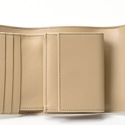 CELINE Triomphe Small Flap Wallet Tri-fold 10D78 Beige T-156820