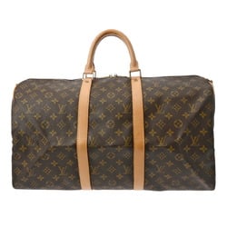 LOUIS VUITTON Louis Vuitton Monogram Keepall Bandouliere 50 Brown M41416 Unisex Canvas Boston Bag