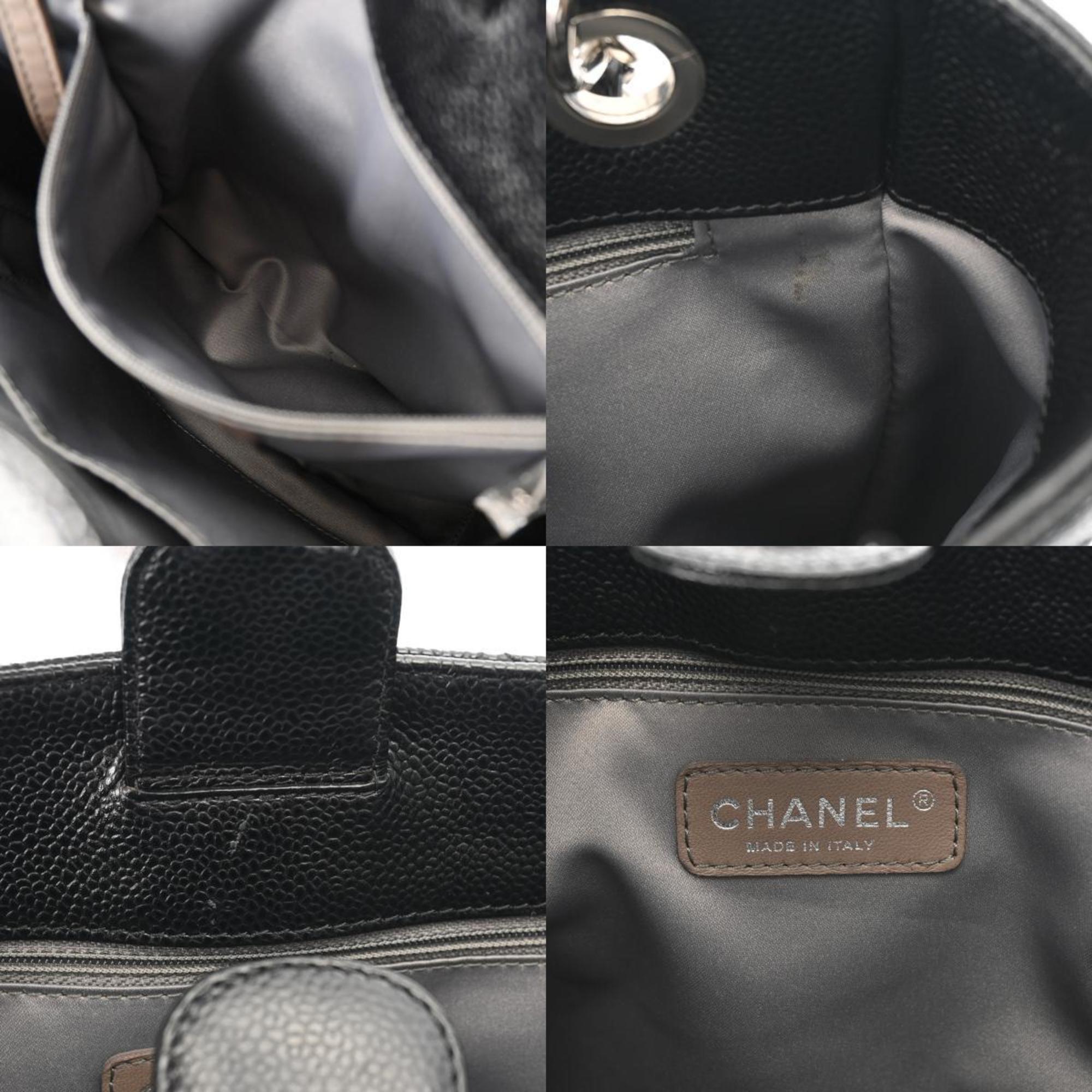 CHANEL Chanel Matelasse PST Petite Tote Black A50994 Women's Caviar Skin Bag