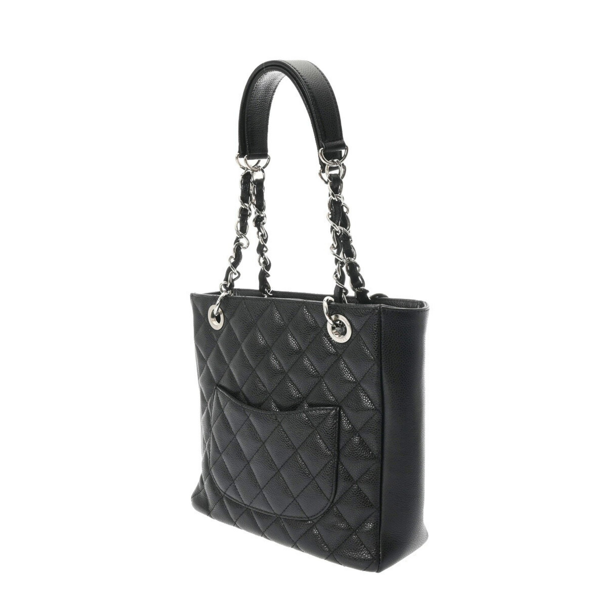 CHANEL Chanel Matelasse PST Petite Tote Black A50994 Women's Caviar Skin Bag