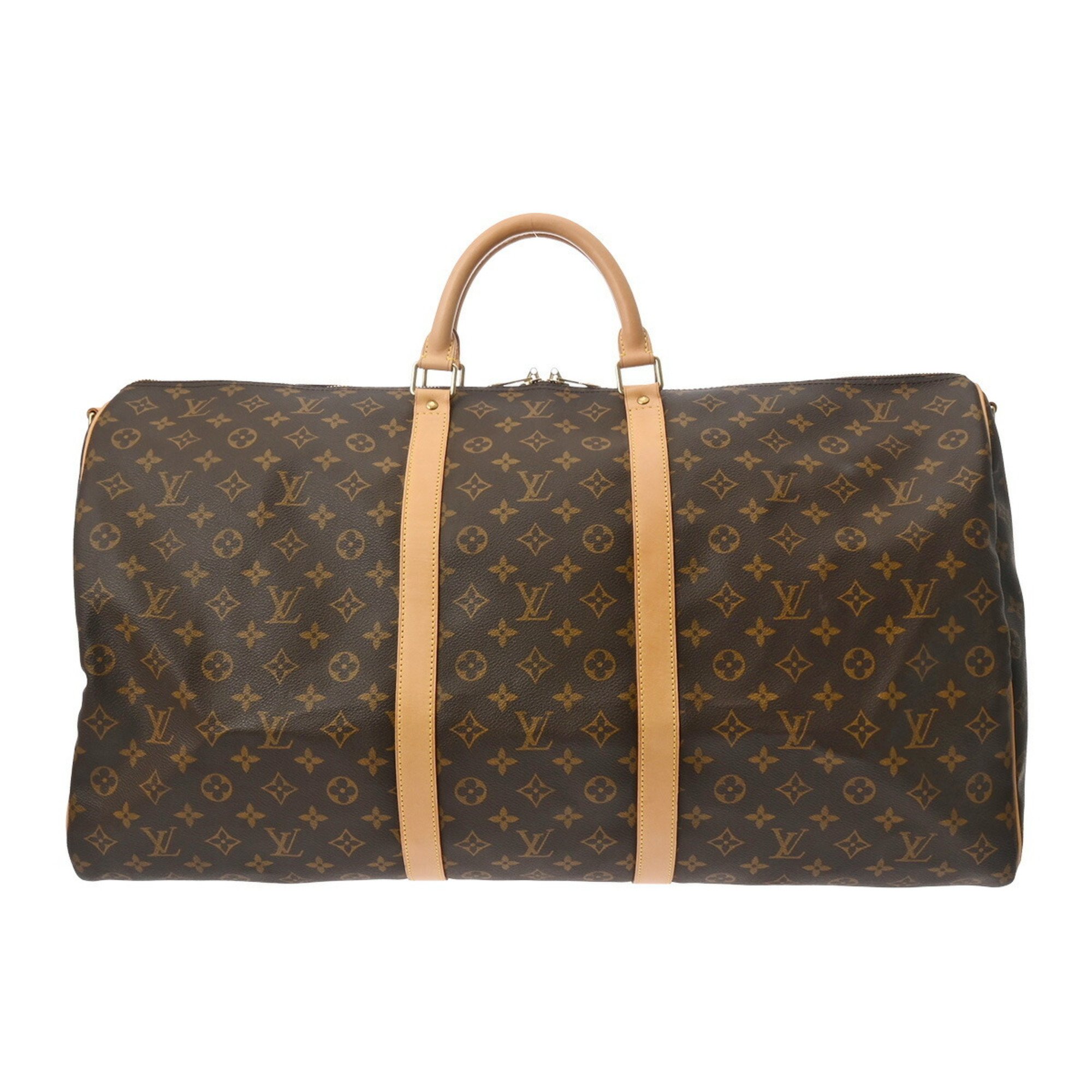 LOUIS VUITTON Louis Vuitton Monogram Keepall Bandouliere 60 Brown M41412 Unisex Canvas Boston Bag