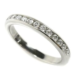 TIFFANY&Co. Tiffany Pt950 Platinum Half Circle Channel Setting Ring 60004039 Diamond Size 8 3.4g Women's