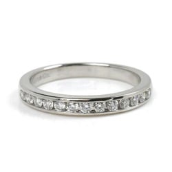 TIFFANY&Co. Tiffany Pt950 Platinum Half Circle Channel Setting Ring 60004039 Diamond Size 8 3.4g Women's