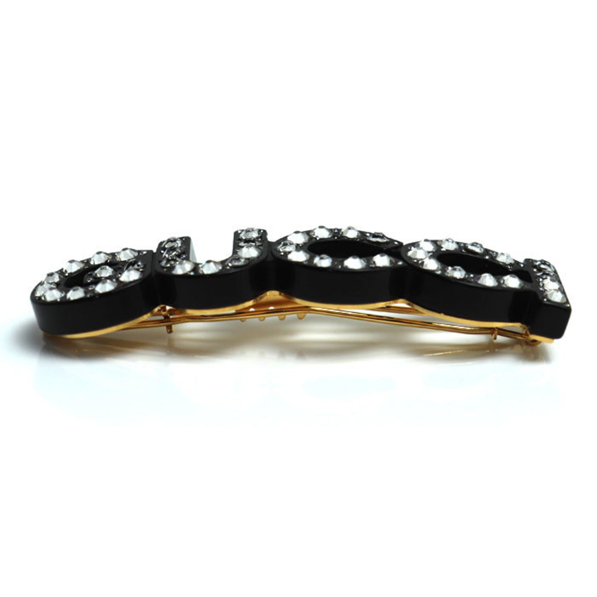 GUCCI Plastic Hair Clip Rhinestone Barrette for Women