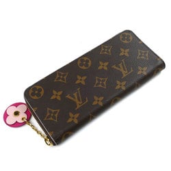 LOUIS VUITTON Louis Vuitton Portefeuille Clemence Long Wallet Round Monogram Brown M68314 Women's