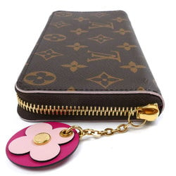 LOUIS VUITTON Louis Vuitton Portefeuille Clemence Long Wallet Round Monogram Brown M68314 Women's