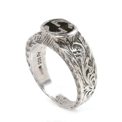 GUCCI Gucci Silver 925 Interlocking G Arabesque Ring Size 9 5.4g Women's