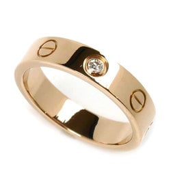 CARTIER K18PG Pink Gold Love 1P Diamond Ring B4050749 Size 9 49 4.3g Women's