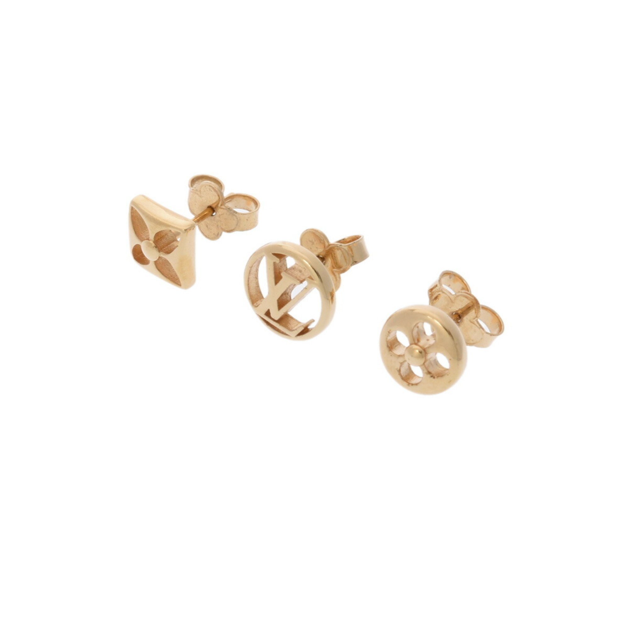 LOUIS VUITTON Louis Vuitton Crazy in Rock Gold M00395 Women's Metal Earrings