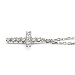 CARTIER Cartier K18WG White Gold Symbol Cross Necklace B7221700 Diamond 3.0g 38/41cm Women's