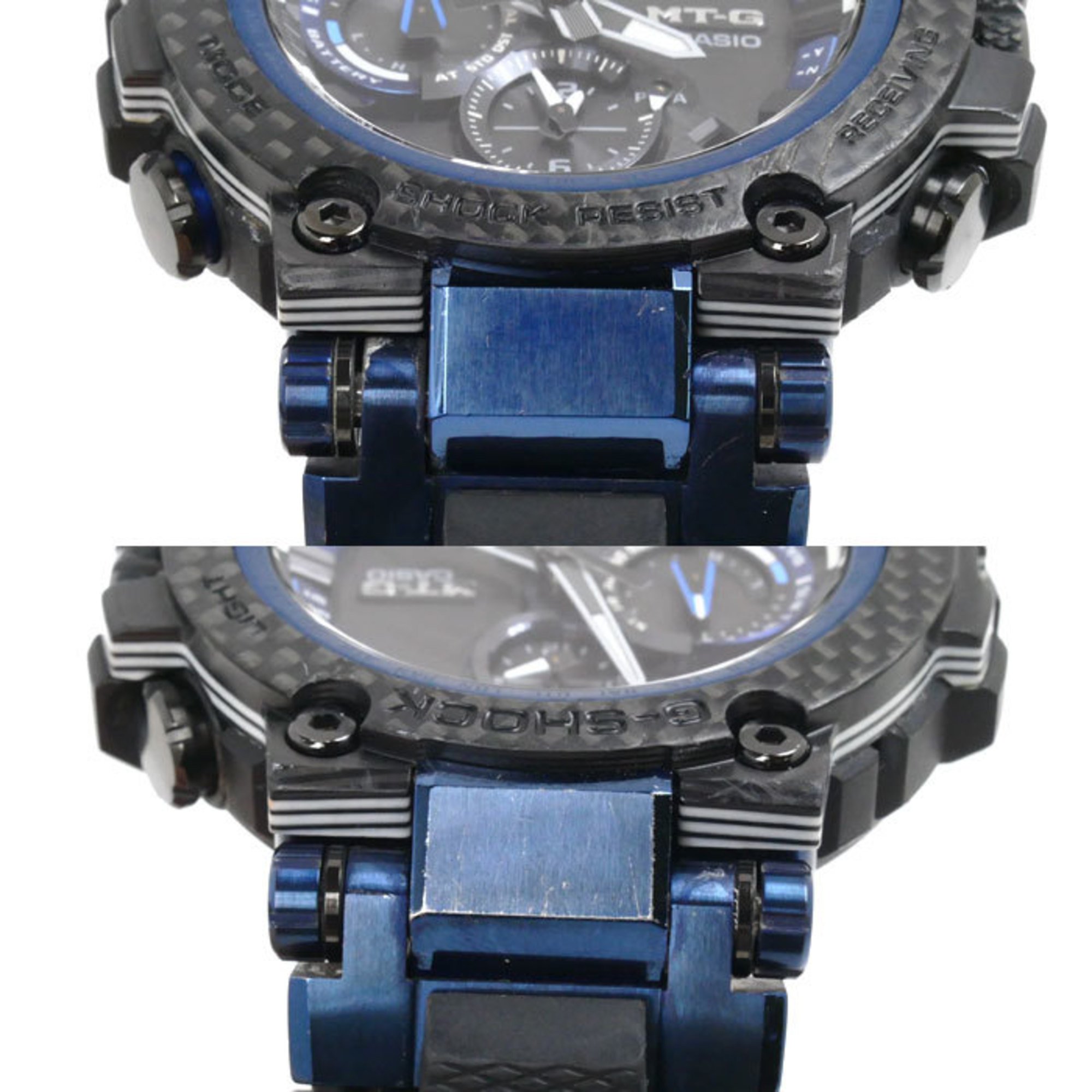 CASIO G-SHOCK Radio-controlled watch, solar, black, blue, MTG-B1000XB-1AJF, men's