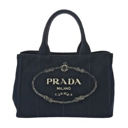 PRADA Prada Canapa Navy 1BG439 Women's Canvas Handbag