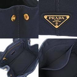 PRADA Prada Canapa Navy 1BG439 Women's Canvas Handbag