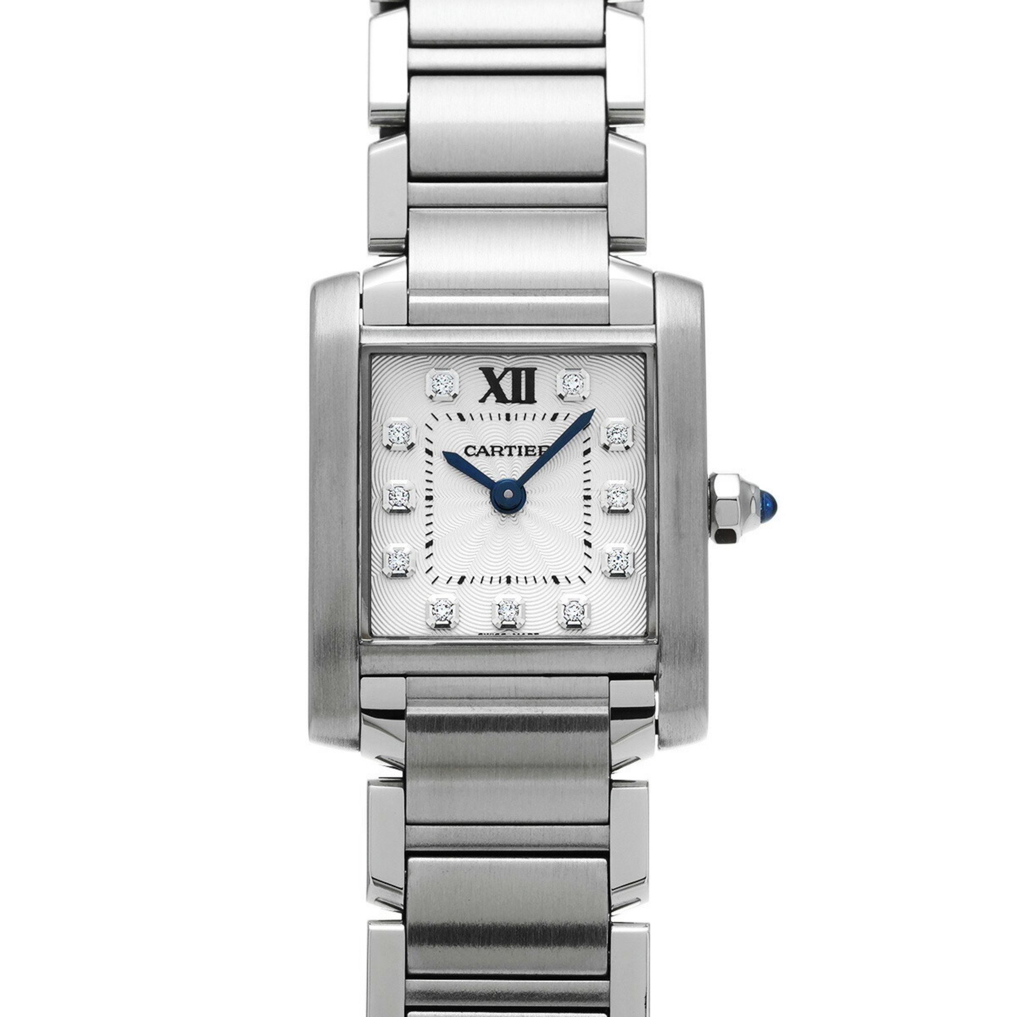 CARTIER Tank Francaise SM 11P Diamond WE110006 Women's Watch Quartz