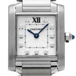 CARTIER Tank Francaise SM 11P Diamond WE110006 Women's Watch Quartz