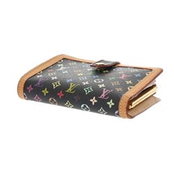 LOUIS VUITTON Louis Vuitton Multicolor Portefeuille Viennese Noir M92988 Women's Monogram Bi-fold Wallet