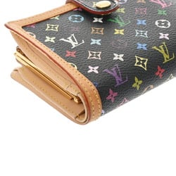 LOUIS VUITTON Louis Vuitton Multicolor Portefeuille Viennese Noir M92988 Women's Monogram Bi-fold Wallet