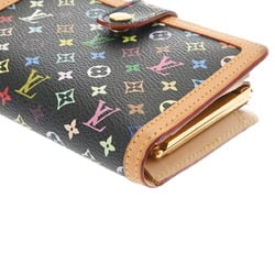 LOUIS VUITTON Louis Vuitton Multicolor Portefeuille Viennese Noir M92988 Women's Monogram Bi-fold Wallet