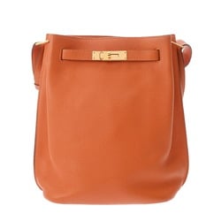 HERMES Hermes So Kelly 22 Orange □N stamp (around 2010) Unisex Taurillon Clemence Shoulder Bag