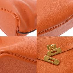 HERMES Hermes So Kelly 22 Orange □N stamp (around 2010) Unisex Taurillon Clemence Shoulder Bag