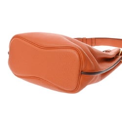 HERMES Hermes So Kelly 22 Orange □N stamp (around 2010) Unisex Taurillon Clemence Shoulder Bag