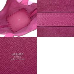 HERMES Picotin Lock MM Traceage Rose Purple/Blue Nuit/Crayon C Stamp (around 2018) Women's Epsom Leather Handbag