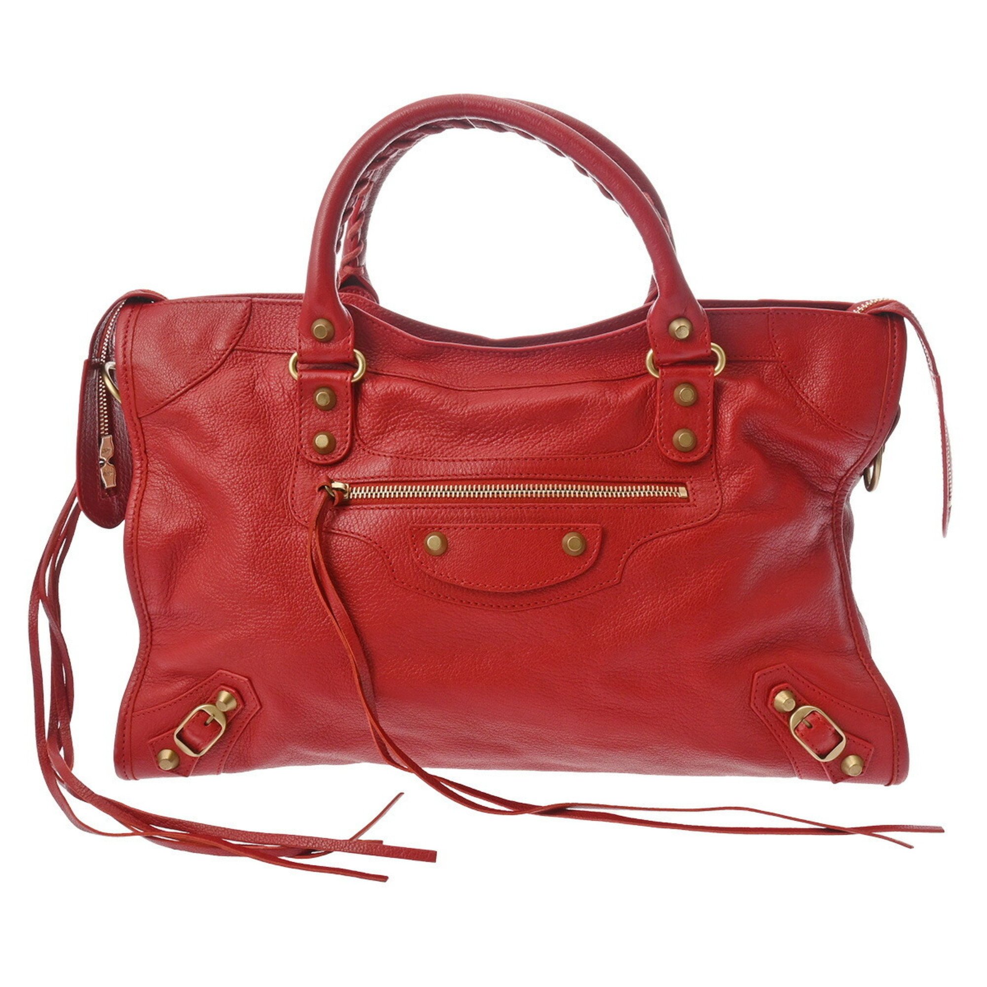 BALENCIAGA The City Red 115748 Women's Leather Bag