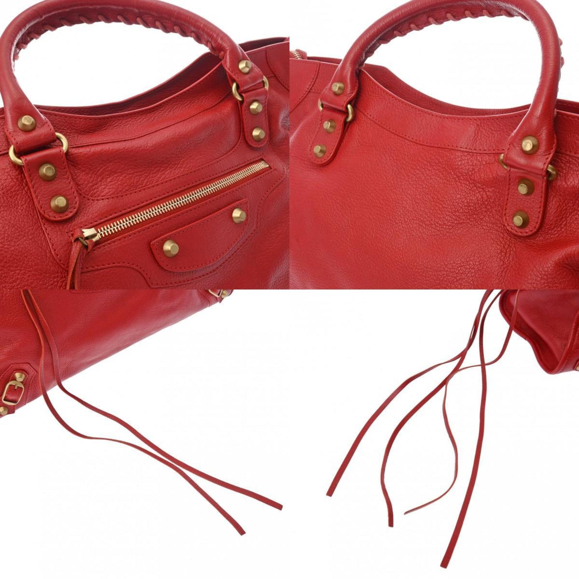 BALENCIAGA The City Red 115748 Women's Leather Bag