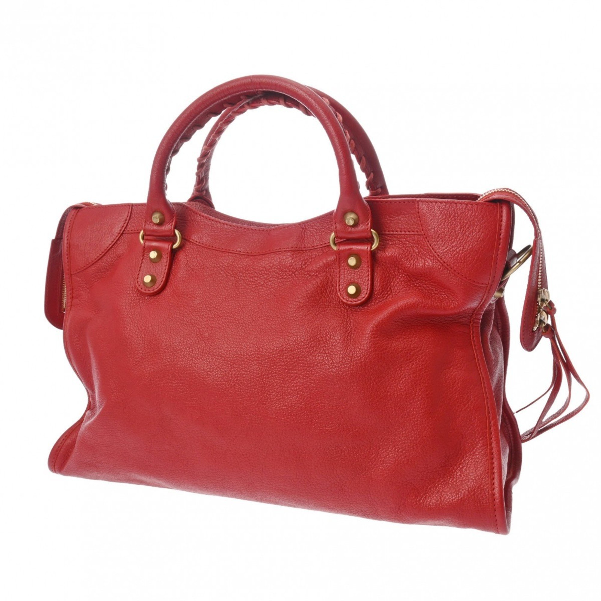 BALENCIAGA The City Red 115748 Women's Leather Bag