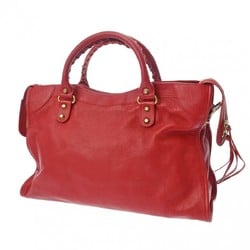 BALENCIAGA The City Red 115748 Women's Leather Bag