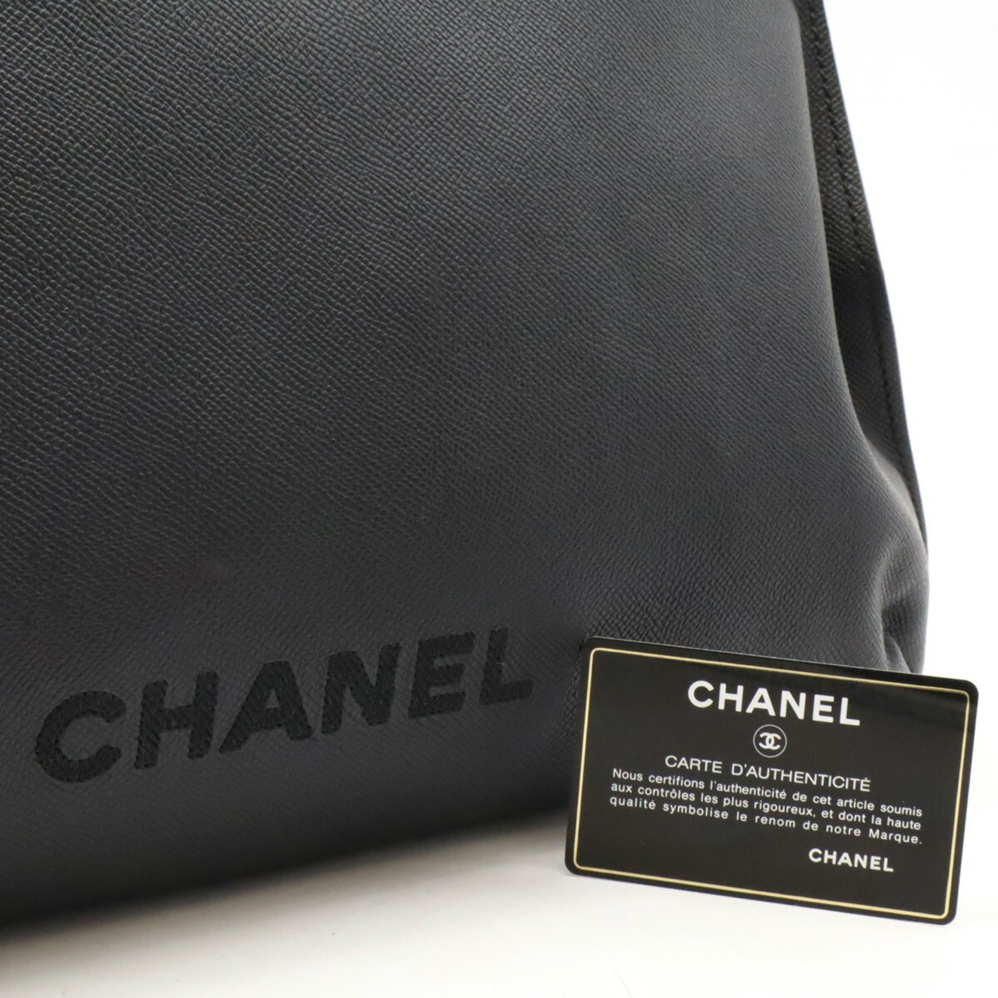 CHANEL Tote bag Shoulder Leather Black