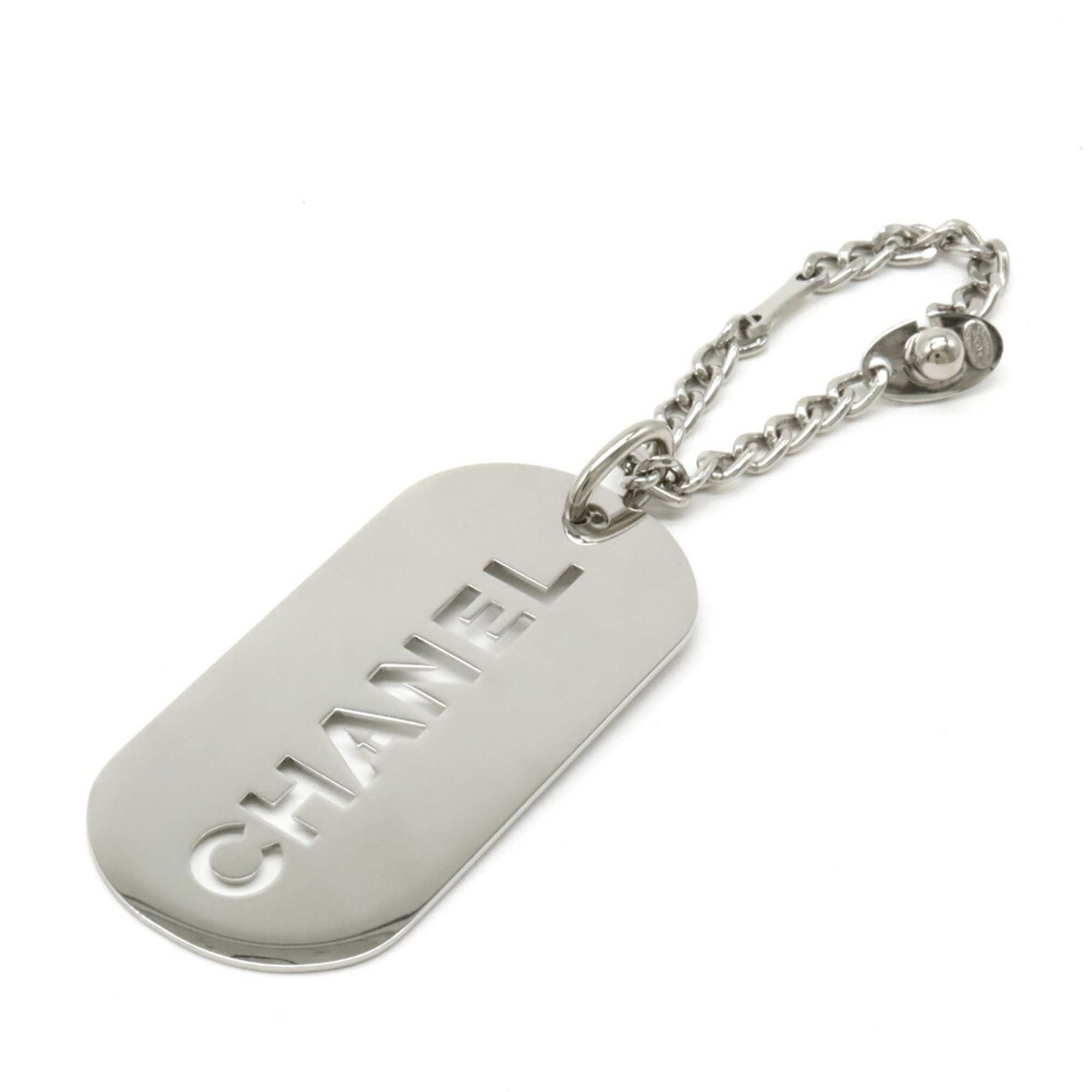 CHANEL Chanel Plate Dog Tag Keychain Key Charm Bag Metal 05V A25216