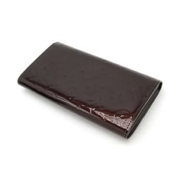 LOUIS VUITTON Louis Vuitton Wallet Monogram Vernis Portefeuille Sarah Bi-fold Long Enamel Patent Leather Amaranth M93524