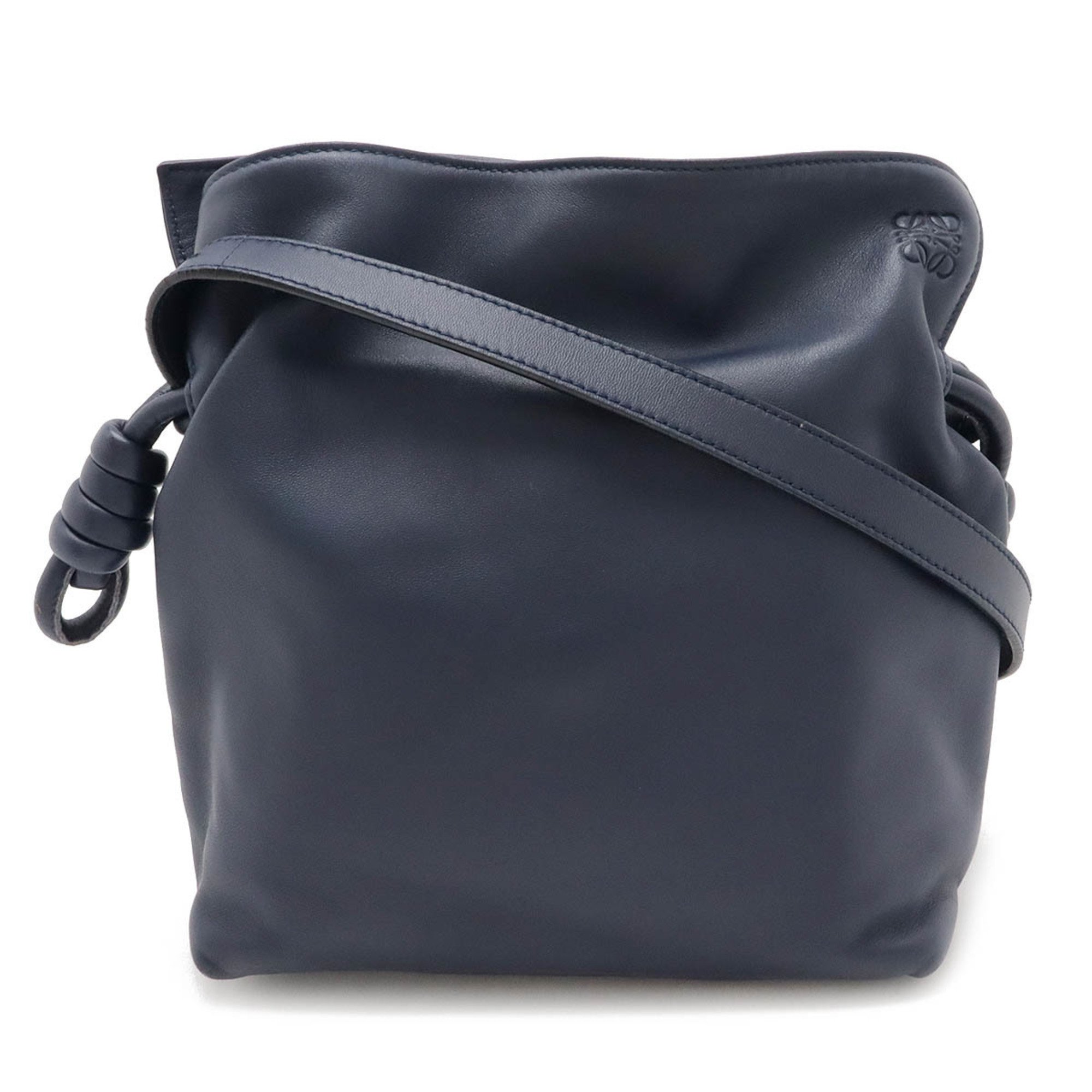 LOEWE FLAMENCO KNOT Shoulder bag Leather Navy