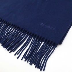 HERMES Hermes scarf stole 100% cashmere navy