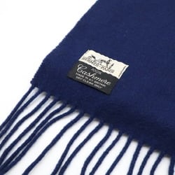 HERMES Hermes scarf stole 100% cashmere navy