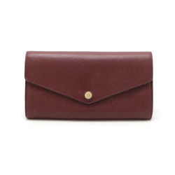 LOUIS VUITTON Louis Vuitton Wallet Monogram Empreinte Portefeuille Sarah Bi-fold Long Leather Aurore Wine Red M61183