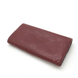 LOUIS VUITTON Louis Vuitton Wallet Monogram Empreinte Portefeuille Sarah Bi-fold Long Leather Aurore Wine Red M61183