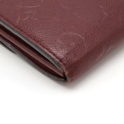 LOUIS VUITTON Louis Vuitton Wallet Monogram Empreinte Portefeuille Sarah Bi-fold Long Leather Aurore Wine Red M61183