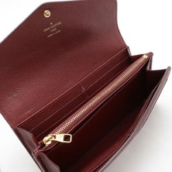 LOUIS VUITTON Louis Vuitton Wallet Monogram Empreinte Portefeuille Sarah Bi-fold Long Leather Aurore Wine Red M61183