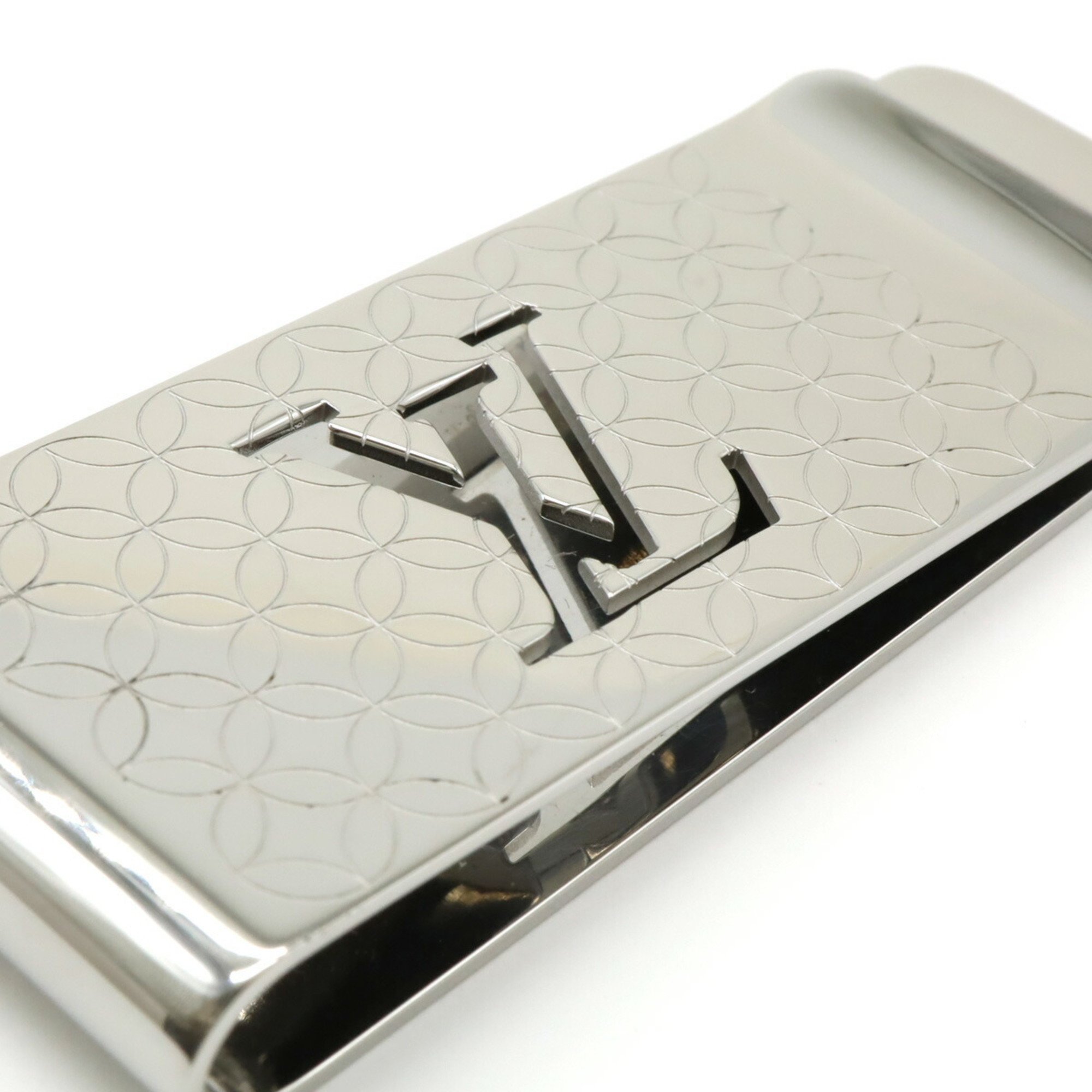 LOUIS VUITTON Louis Vuitton Wallet Pens Bier Champs Elysees Money Clip Bill Metal Silver M65041