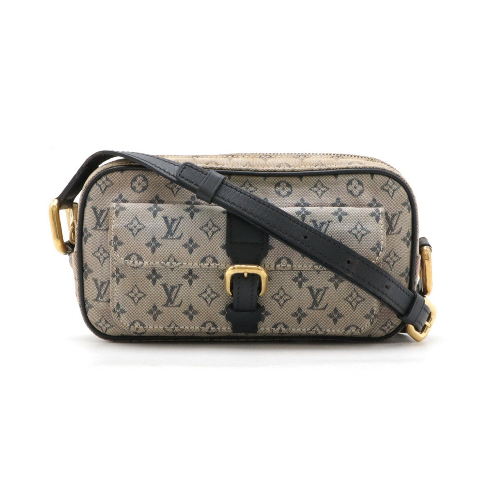 LOUIS VUITTON Louis Vuitton Monogram Juliet MM Shoulder Bag Canvas Leather Blue M92217