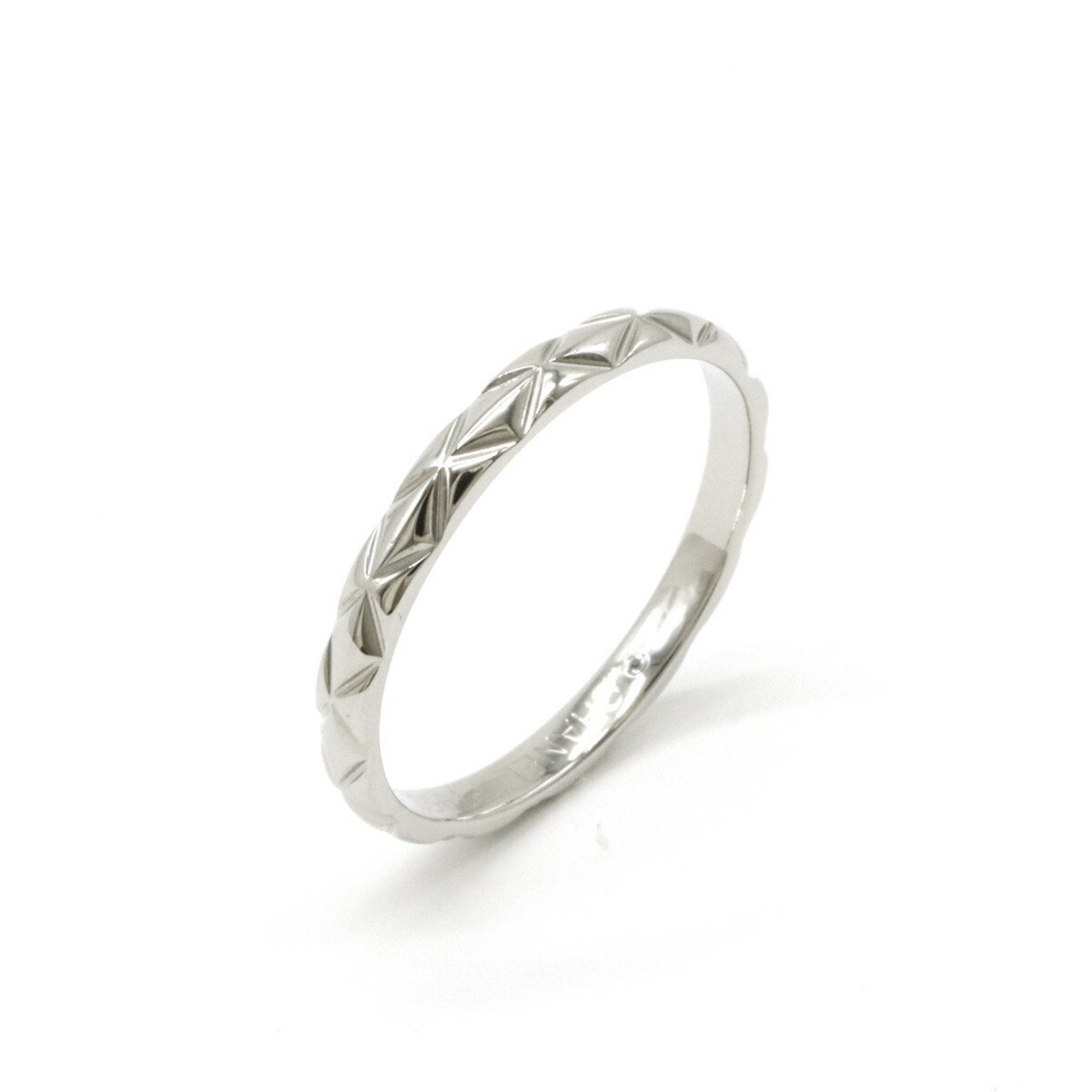 CHANEL Coco Crush Matelasse Ring, Pt950 Platinum #58, Japanese size approx. 18