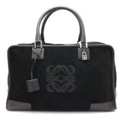 LOEWE Amazona 44 handbag Boston bag suede leather black