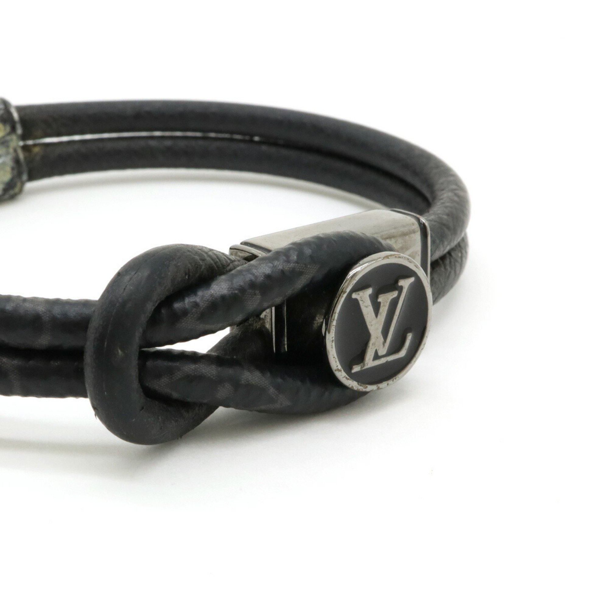 LOUIS VUITTON Louis Vuitton Monogram Eclipse Bracelet Loop It Black M6780