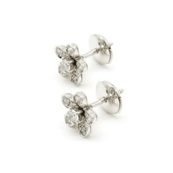 Van Cleef & Arpels Socrates Earrings 1 Flower K18WG White Gold Diamond D0.58ct VCARG44100