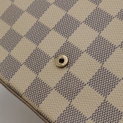 LOUIS VUITTON Damier Azur Pochette Felicie Shoulder Bag Chain Clutch N63106