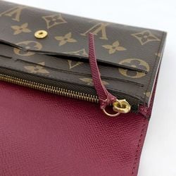 Louis Vuitton Bi-fold Long Wallet Portefeuille Emily Brown Pink Fuchsia Monogram M60697 ec-20511 Canvas SN0148 LOUIS VUITTON Flap LV